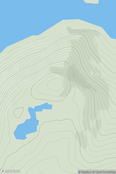 Thumbnail image for Meall a' Choire Leith [Knoydart to Glen Kingie] showing contour plot for surrounding peak